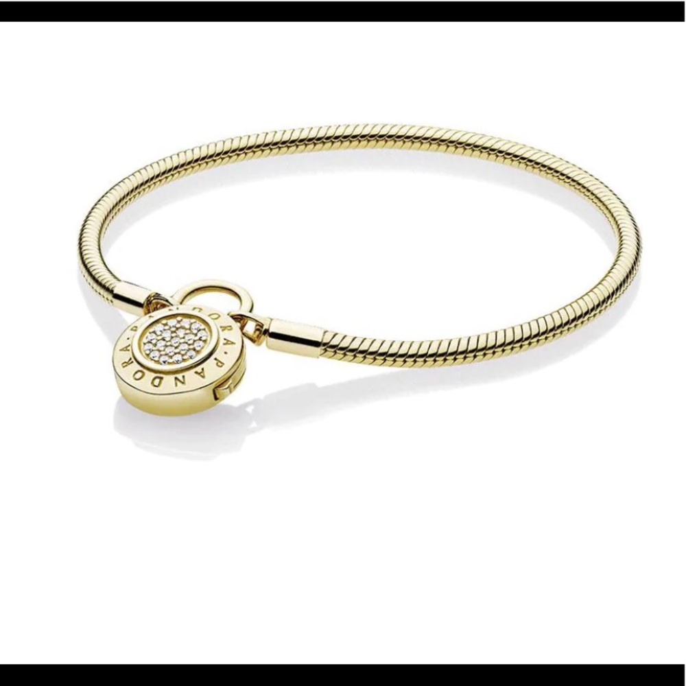 Pandora | Signature Padlock Bracelet Gold Charm